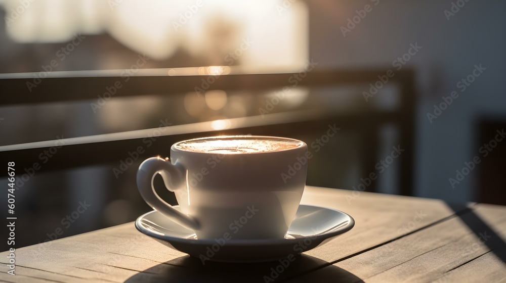 Balcony View of a Cup of Coffee Balcony View of a Cup of Coffee