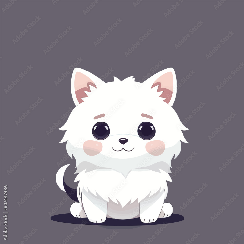Obraz premium Cute vector illustration of a dog or puppy