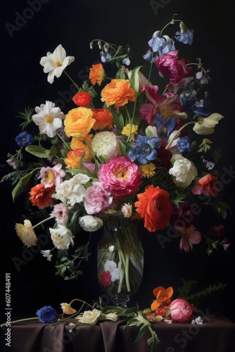 A vase of flowers Generative Ai © Rahit