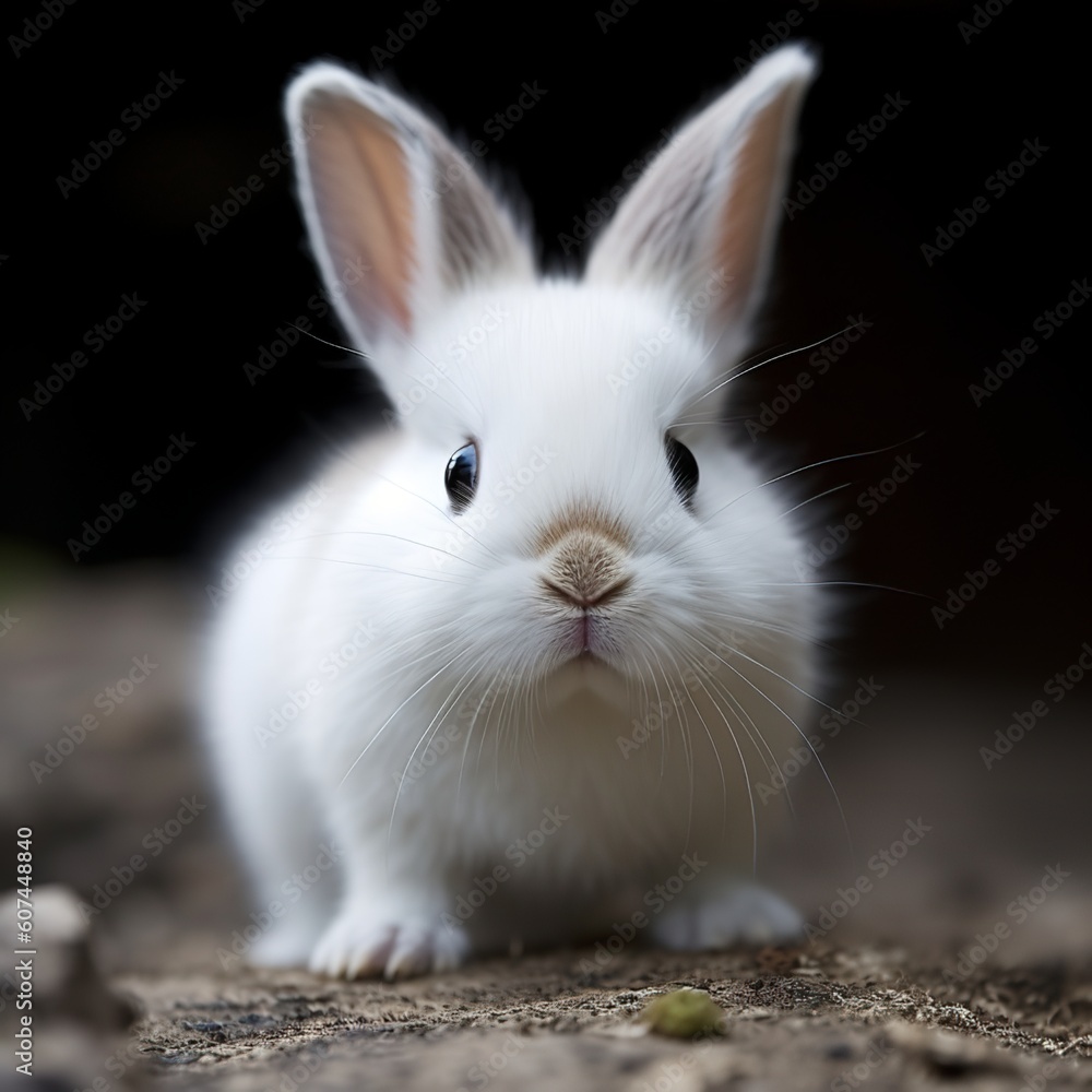 Adorable Dwarf Hotot Bunny with Charismatic Eyes, A Bundle of Cuteness Adorable Dwarf Hotot Bunny with Charismatic Eyes, A Bundle of Cuteness