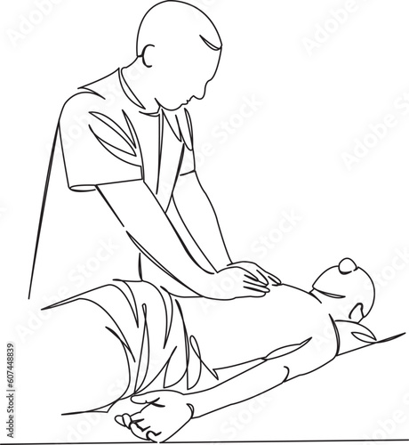 masseur doing massage