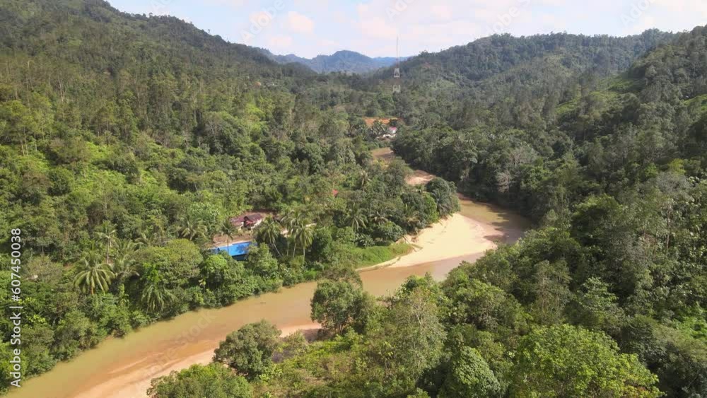 The aerial view of Sungai Lembing in Malaysia The aerial view of Sungai Lembing in Malaysia