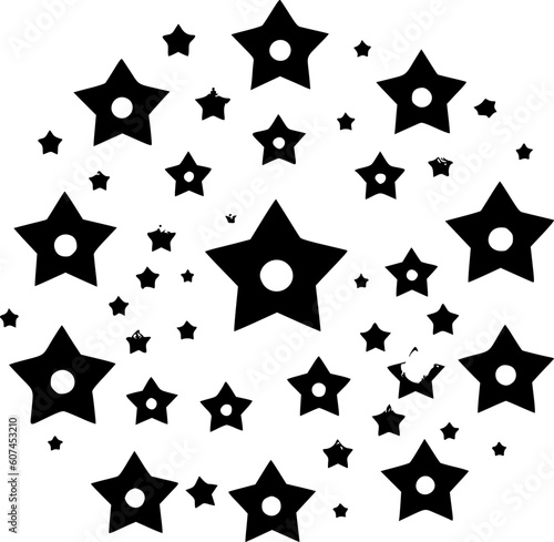 Stars | Minimalist and Simple Silhouette - Vector illustration