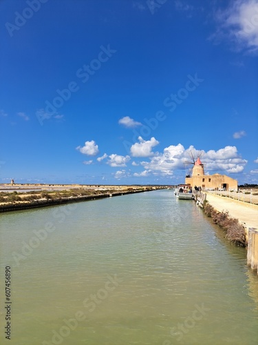 Wallpaper Mural Trapani, Sicily, Mediterranean, Panorama, Italy, Saline, Windmill Torontodigital.ca