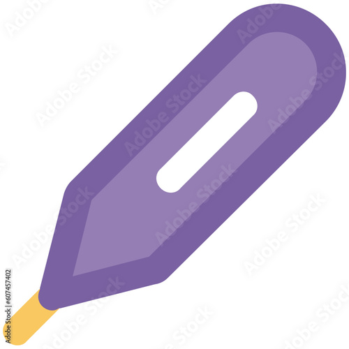 An injection syringe bold line icon design 