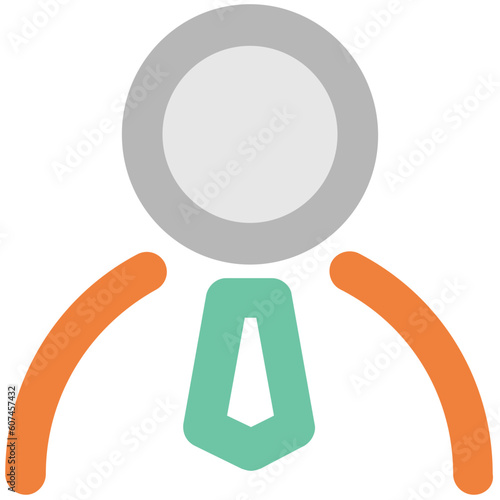 A doctor avatar bold line icon