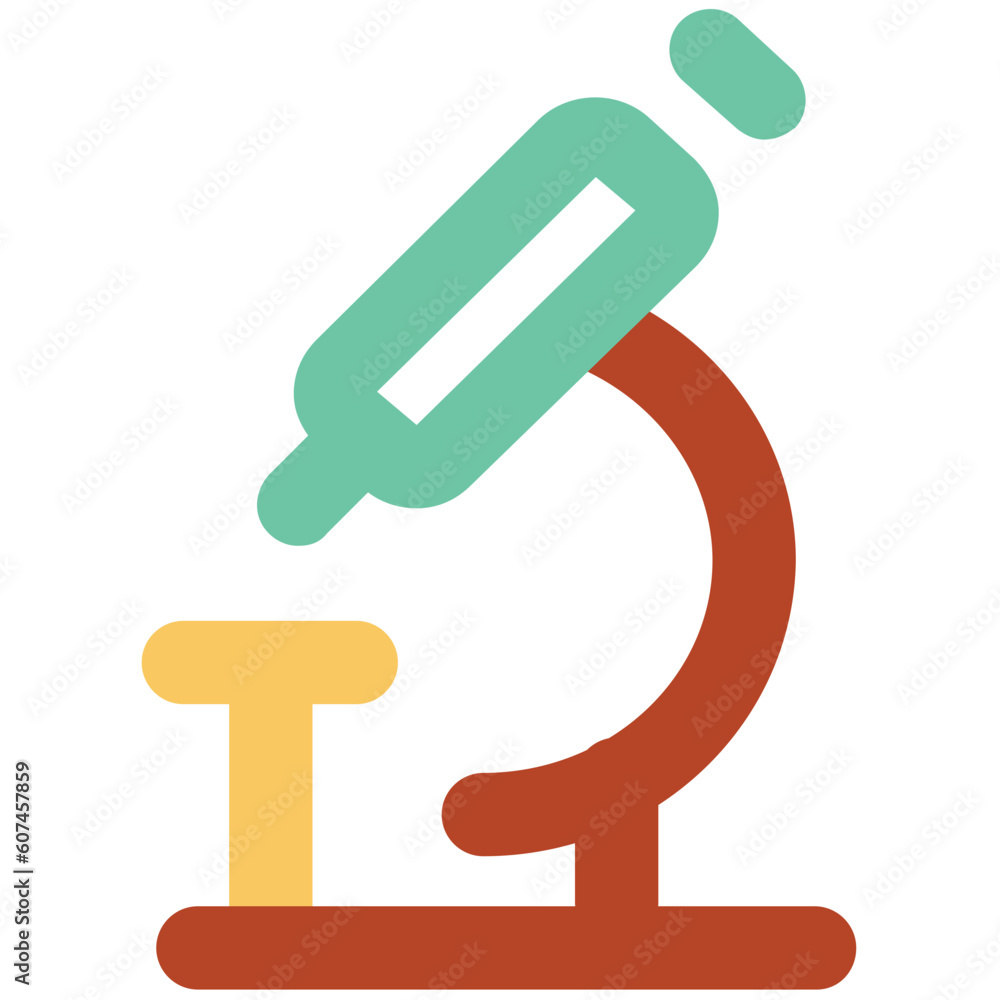 An icon of a microscope bold line design An icon of a microscope bold line design