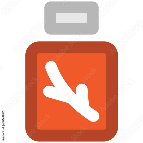 A medicine bottle bold line icon