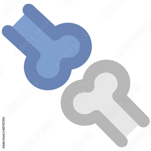 Bone joints bold vector in line style 