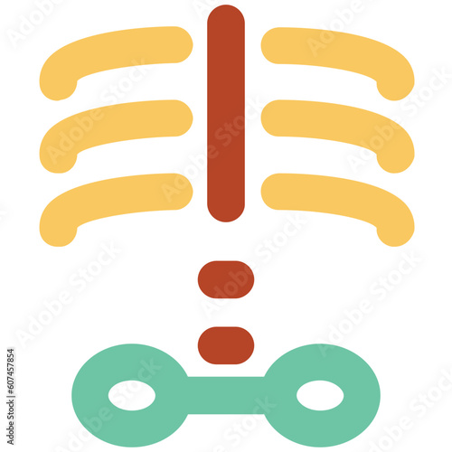 Trendy line icon denoting human ribs 