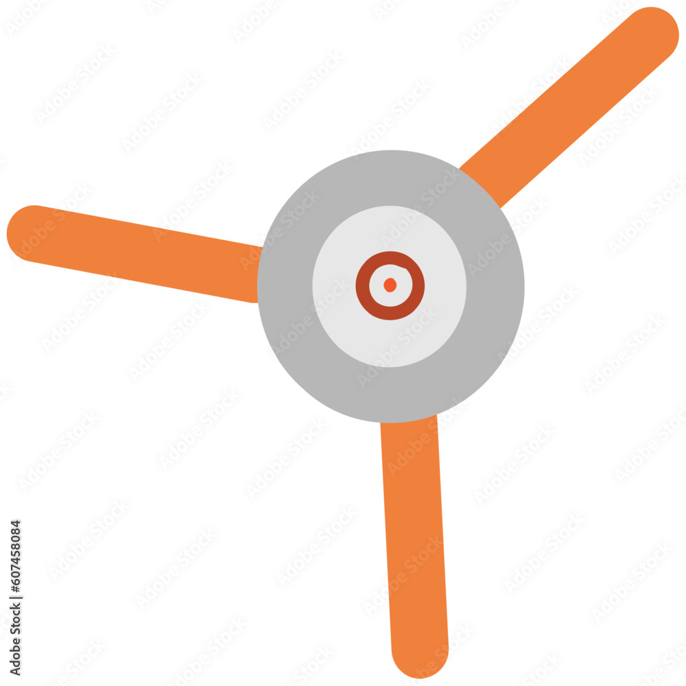 A ceiling fan bold line icon A ceiling fan bold line icon