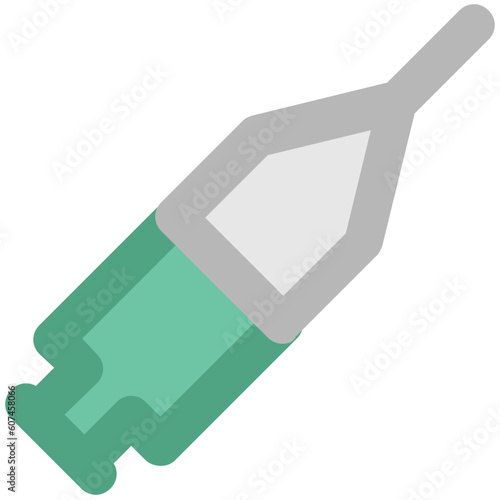 A sample tube bold line icon