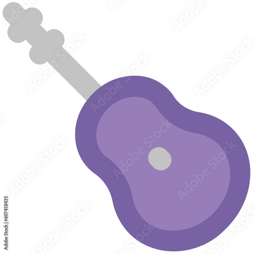 Acoustic guitar bold line icon