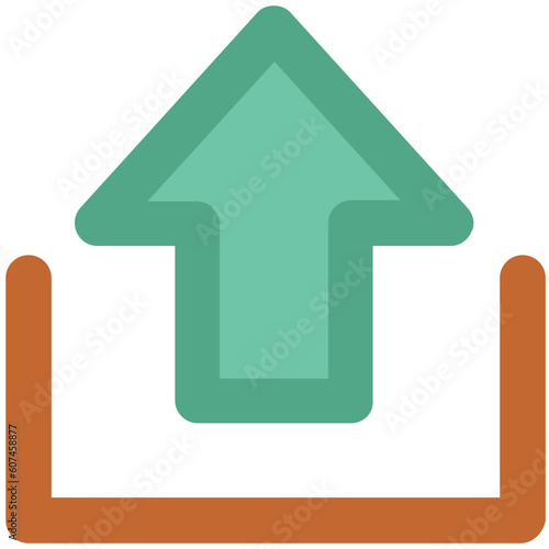 Uploading Flat Vector Icon 