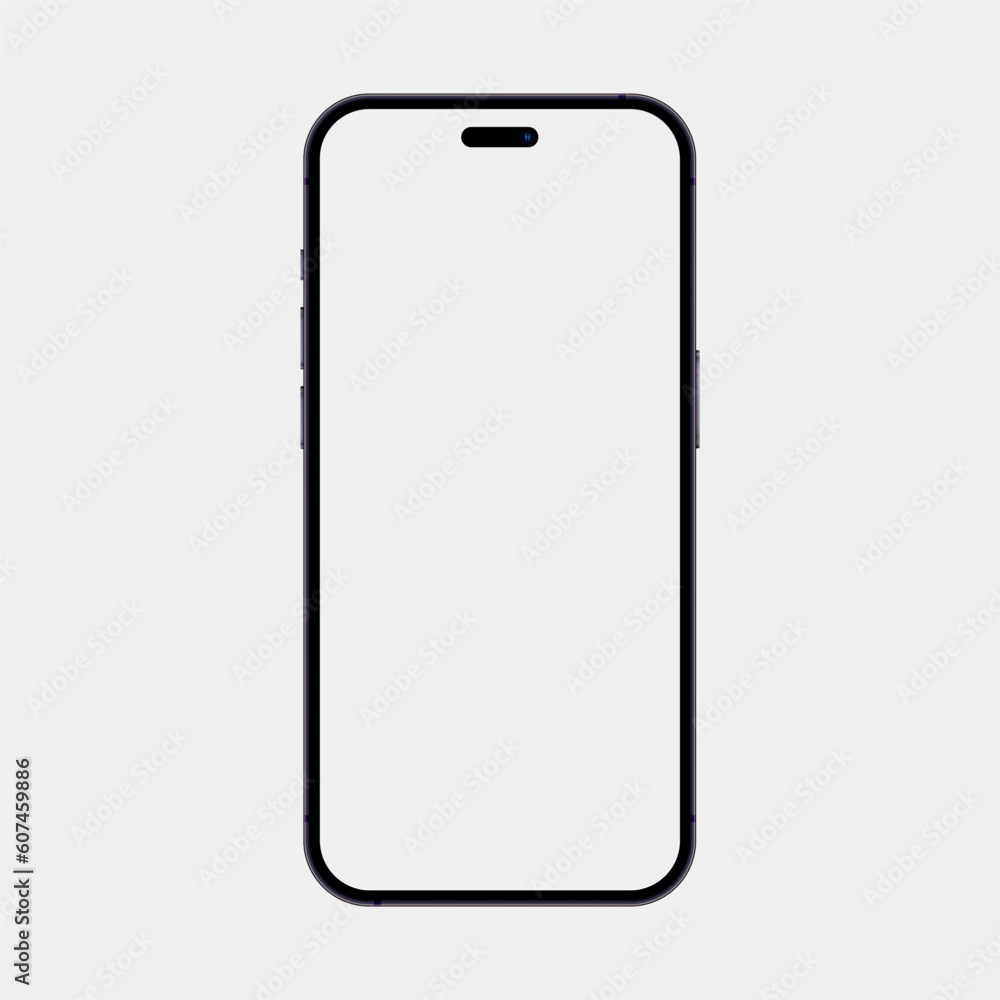 Smart phone with blank screen isolated on white background. Vector illustration Smart phone with blank screen isolated on white background. Vector illustration