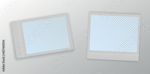 Photo frames. Collection Photo frames, isolated. Template mockup photo frame different shapes.