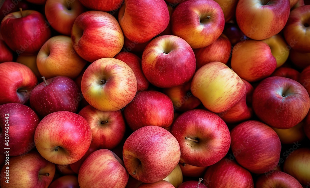 red apples background , generative ai red apples background , generative ai