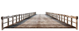 A wooden pier isolated on transparent background - Generative AI