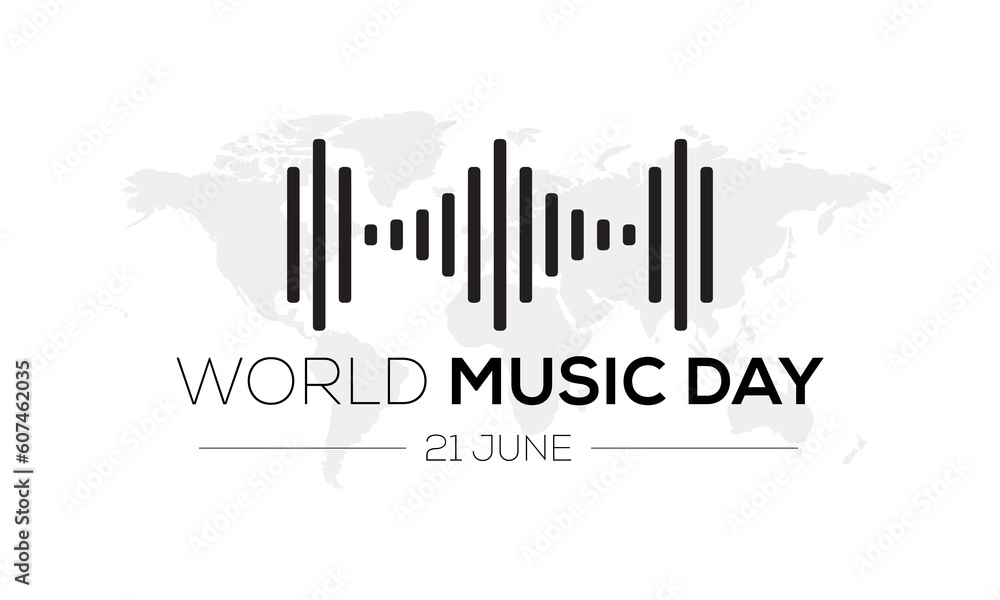 abstract music day illustration, music day theme vector, music day illustration template