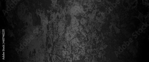 Abstract structured black concrete wall background, scary black grunge goth design. horror black background, Slightly light black concrete cement texture for background.	