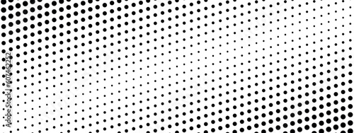 Flowing dots particles wave pattern halftone gradient curve shape isolated on transparent background. Vector in concept of technology, science, music, modern flowing geometric backdrop.