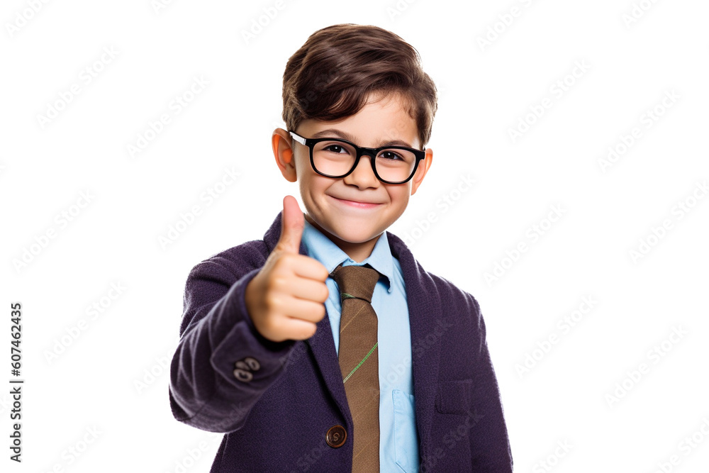 Smart schoolboy created with Generative AI technology Smart schoolboy created with Generative AI technology