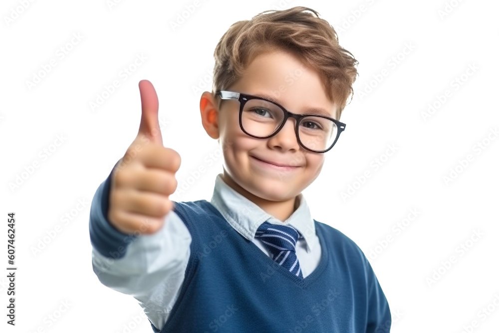 Smart schoolboy created with Generative AI technology Smart schoolboy created with Generative AI technology