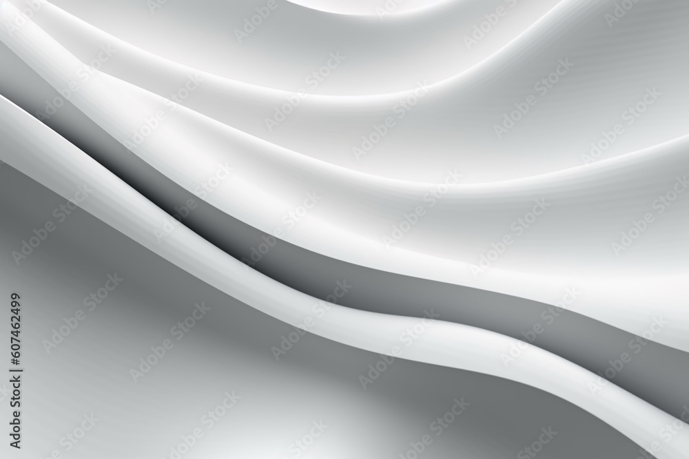Obraz premium White stripe waves pattern futuristic background. 3d render illustration