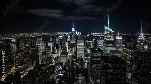 New York City Skyline from The Top of The Rock at Nighttime