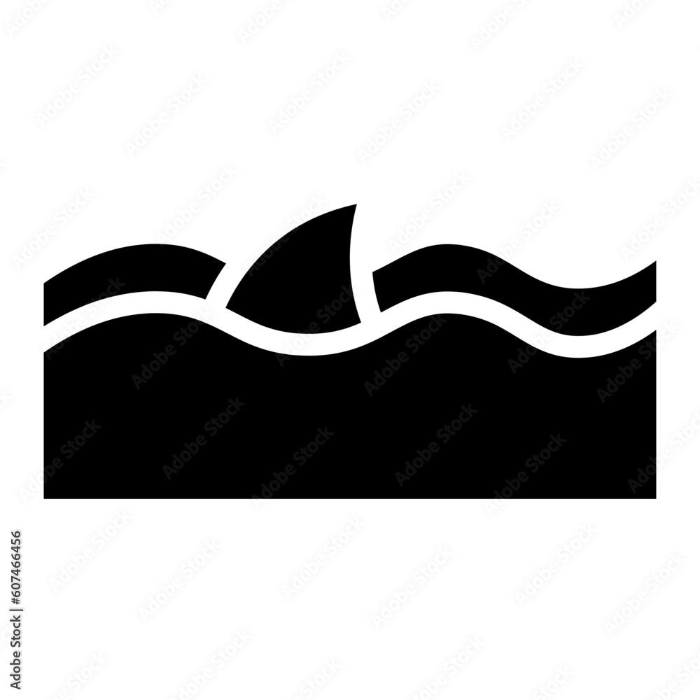 Fototapeta premium sea glyph 