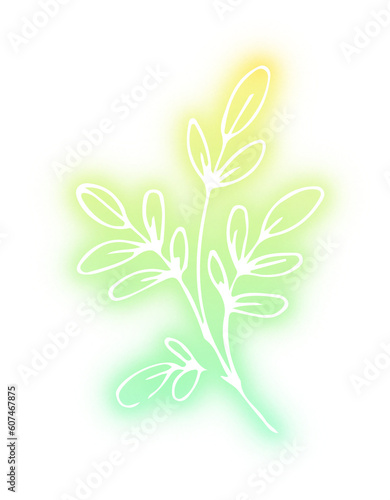 Set of Flower neon