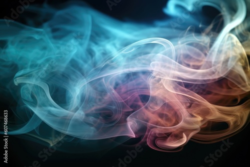 Colored smoke, abstract background, generated with AI, retouched with Photoshop