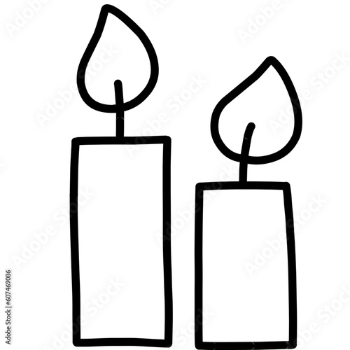 Wedding Doodle Icon. Hand drawn vector wedding symbols and signs on white background