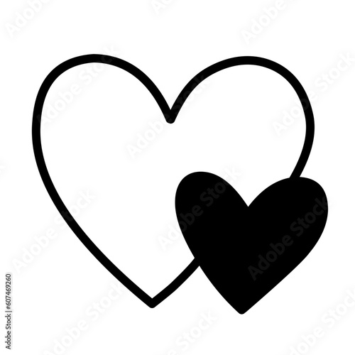 Wedding Doodle Icon. Hand drawn vector wedding symbols and signs on white background