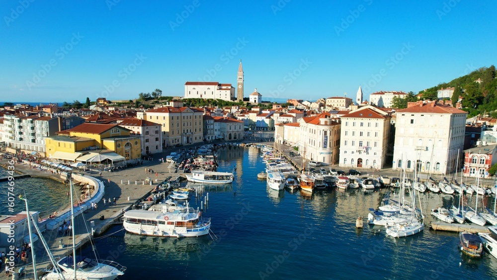 Piran - Slovenia - drone video
An aerial view with the drone over the beautiful town of Piran