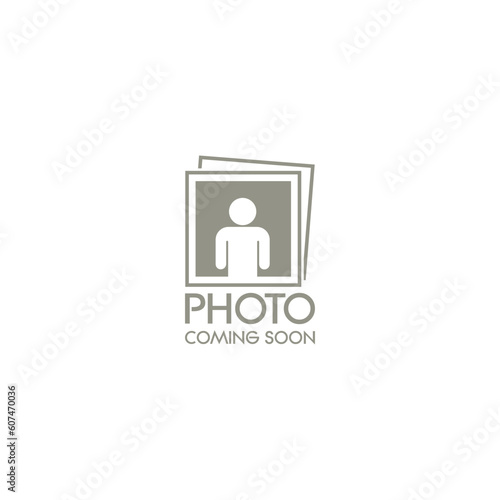 Photo coming soon sign icon logo isolated on white background