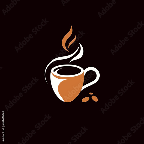 Minimalist Vector Logo for Coffee Lovers: Abstract and Elegant Design