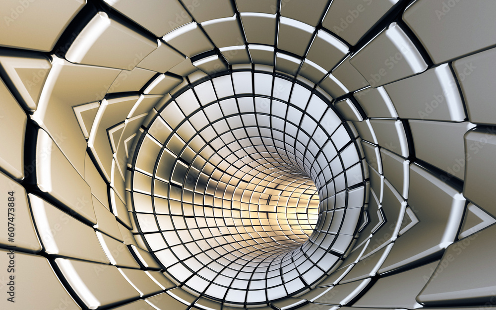 Naklejka premium Abstract tunnel technology background