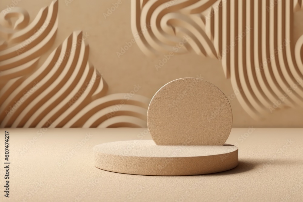 Obraz premium Cosmetic background for product presentation podium photography Generative AI