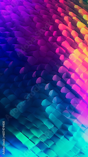 Abstract shapes background, 90 disco theme colors. Generative AI