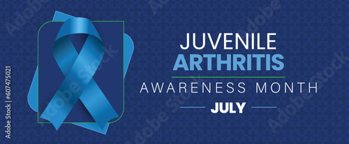 Juvenile Arthritis Awareness Month. Observed in July. Vector banner.