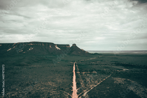 large stone with hole in the field of the Brazilian savannah one of the tourist spots in the jalapão national park
