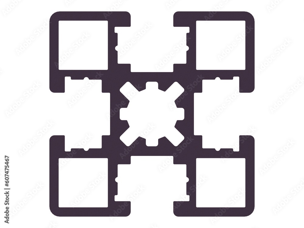 Aluminum Extruded Partition 40x40 MOD AL-019ap Aluminum Extruded Partition 40x40 MOD AL-019ap