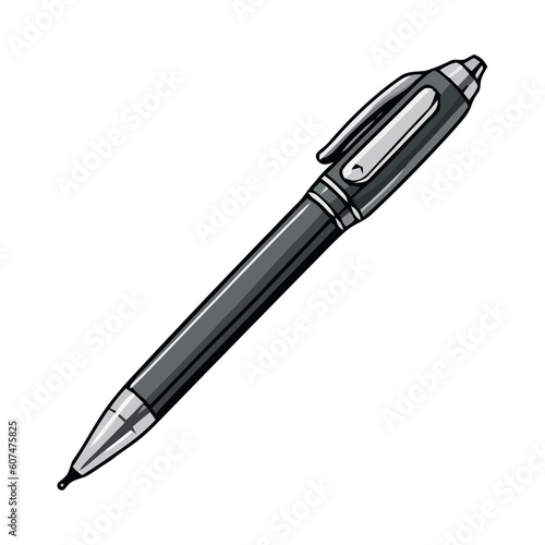 ballpoint pen elegant supply icon