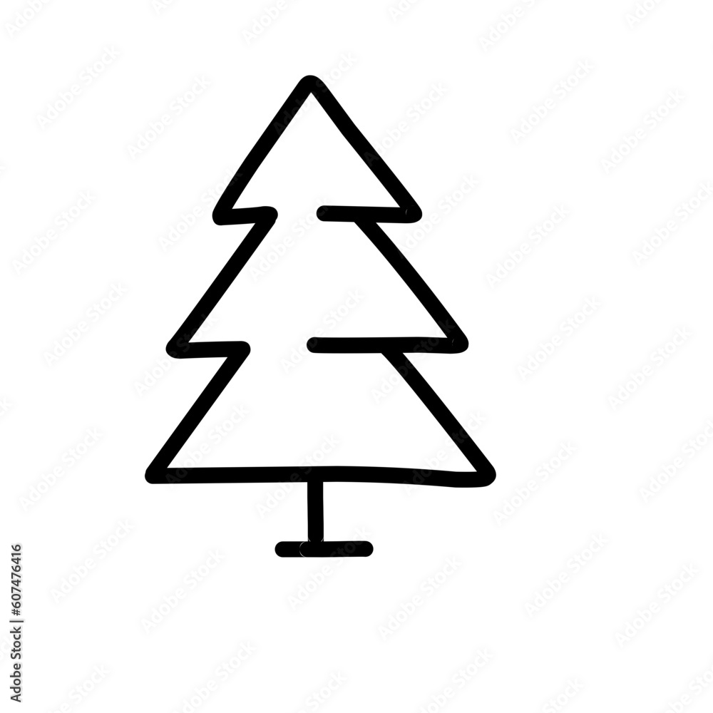 Tree line icon. Beautiful natural symbol, log and branch line for map. Tree vector outline art illustration isolated on white background Tree line icon. Beautiful natural symbol, log and branch line for map. Tree vector outline art illustration isolated on white background