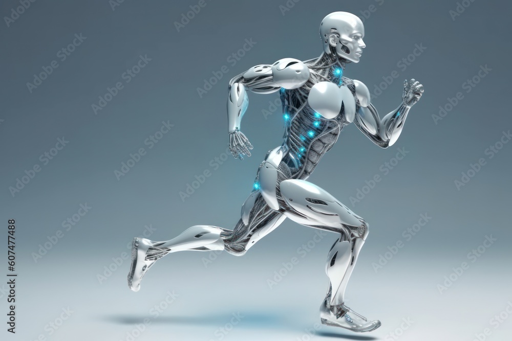 The android robot is running. Generative AI The android robot is running. Generative AI