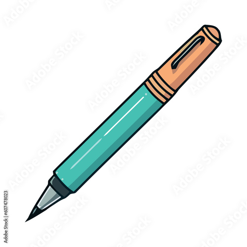 blue and yellow pen supply icon