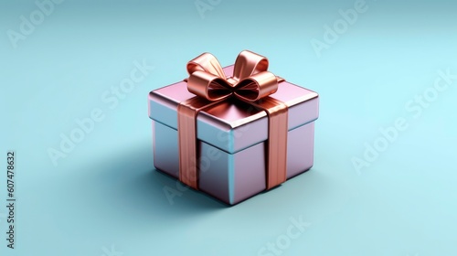 Surprise and Joy in 3D Gift Box Illustration generated by AI