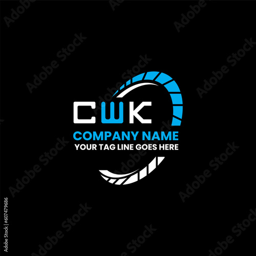 CWK letter logo creative design with vector graphic, CWK simple and modern logo. CWK luxurious alphabet design   photo