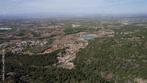 Aerial view of Olocau, Valencia, Spain. photo